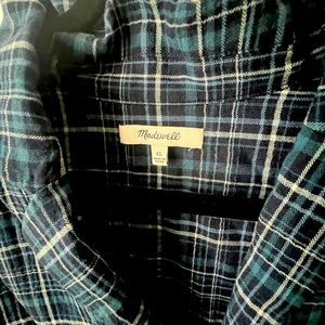 Madewell plaid button top size XL